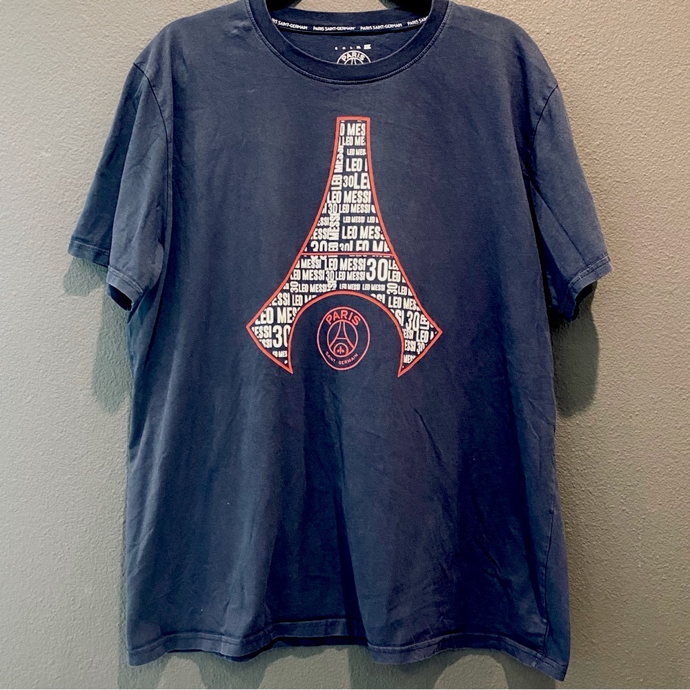 Leo Messi Paris Eiffel Tower T-shirt XXL #30 soccer Olympic collectible …
